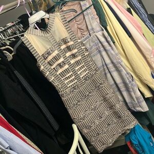 Elegant Beige Akira Dress